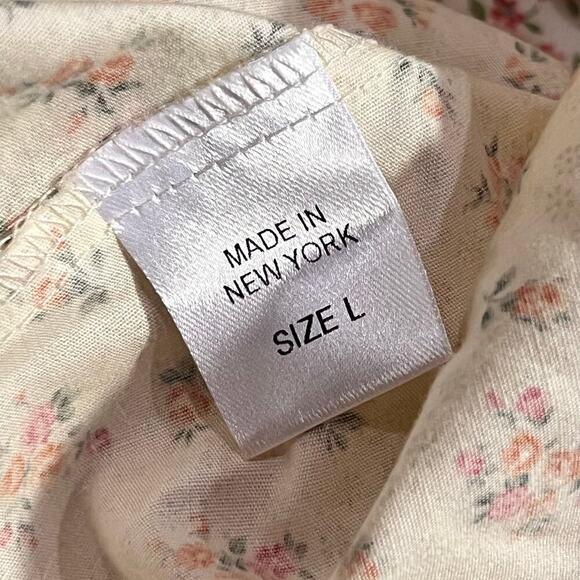 Petersyn Floral Cropped Off The Shoulder Peplum Top Size L Prairie Cottagecore - Picture 7 of 10